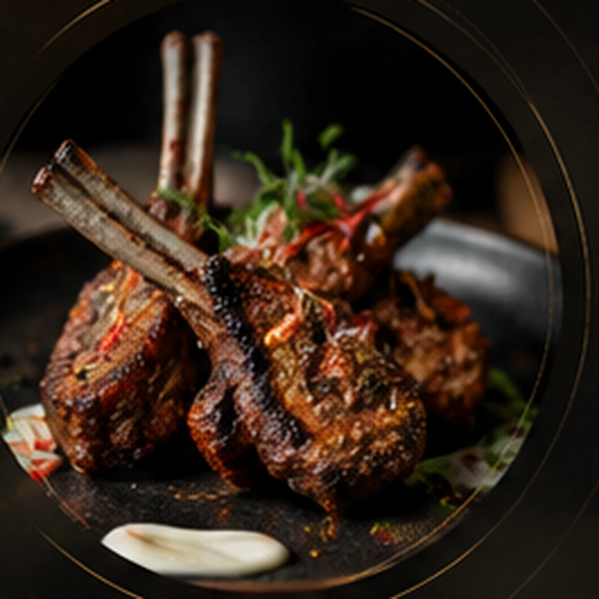 Tandoor-inspired food presentation